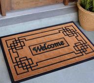 🏡 outdoor welcome mats - 30x18", ideal outside entry mat - indoor/outdoor doormat for front door, home entrance rug, cute outdoor welcome mat logo
