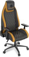 🎮 atlantic dardashti gaming chair: next-gen ergonomic, commercial grade with bifma x5.1 certification, race car inspired design in black with golden yellow accents logo