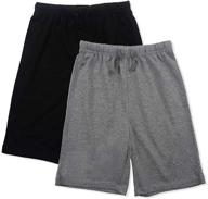 🩳 kid nation kids unisex 100% cotton casual pull on shorts - sizes 4-12 years logo