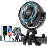 🔋 portable stroller fan with flexible tripod clip, 42h battery life, 10000mah power bank, ideal for baby strollers, car seats, golf carts, camping, travel, personal cooling fans logo