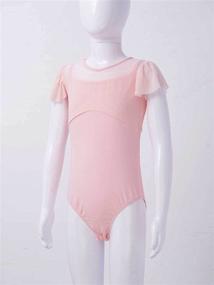 img 1 attached to 🌸 Girls Floral Lace Splice Cut Out Back Ballet Dance Gymnastics Leotard Jumpsuit - Enhancing SEO