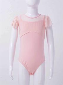 img 2 attached to 🌸 Girls Floral Lace Splice Cut Out Back Ballet Dance Gymnastics Leotard Jumpsuit - Enhancing SEO