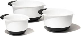 img 4 attached to Эффективные и прочные: набор из трех мисок OXO Good Grips для беззаботной приготовки пищи.