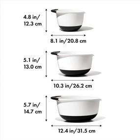 img 3 attached to Эффективные и прочные: набор из трех мисок OXO Good Grips для беззаботной приготовки пищи.