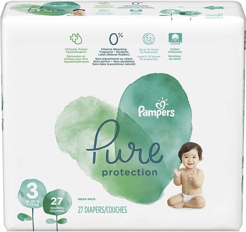 pampers disposable hypoallergenic fragrance protection diapering 标志