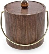 🍸 stylish mr. ice bucket walnut woodgrain ice bucket: 3-quart capacity for chilled perfection! логотип