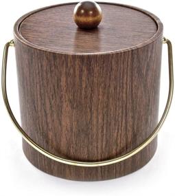 img 1 attached to 🍸 Stylish Mr. Ice Bucket Walnut Woodgrain Ice Bucket: 3-Quart Capacity for Chilled Perfection!