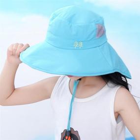 img 2 attached to 👒 Kids Sun Hats with UPF 50+ Sun Protection and Adjustable Neck Flap - Large Brim Beach Fishing Hat for Ages 3-12