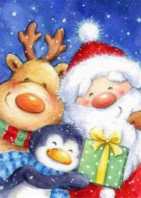 img 4 attached to 🦌 Christmas2 - Gofission Diamond Painting Santa Claus Elk Monkey by Numbers Kits, DIY 5D Full Drill Crystal Rhinestones, 12x16 inch, Diamond Art Cross Stitch