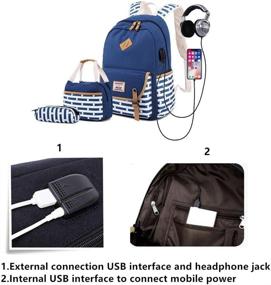 img 1 attached to 🎒 MITOWERMI Backpacks: Lightweight, Insulated, and with Charging Capability