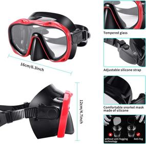 img 2 attached to KUYOU Snorkeling Resistant Panoramic Professional Sports & Fitness