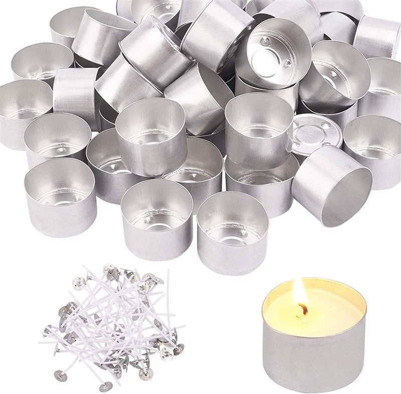 Homankit 100 Piece Cotton Candle Wicks 8 Inch Pre-Waxed Candle