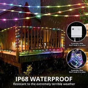 img 3 attached to 🌈 Outdoor Multicolor 2-Pack LED Rope Lights - 66FT Total Length, 132FT RGB Colored Fairy String Light with 8 Modes, Plug-in Design & 335 LEDs, IP68 Waterproof Tube Light for Bedroom, Party, Halloween, Christmas Decor - Includes Remotes