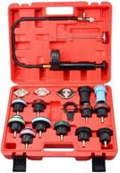 🔧 universal vehicle radiator pressure tester kit - 18 pcs cooling system testing tool for most car brands, includes vacuum function logo