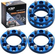 🔧 ksp 6x5.5 blue hubcentric wheel spacers with 1 inch width, m12x1.5 thread, 106mm hub bore wheel adapters for toyota tacoma 4wd,1996-2019 4runner, 2000-2006 tundra, and 2007-2019 fj cruiser logo