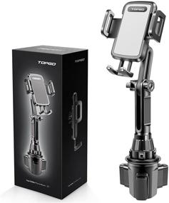 img 4 attached to Grey Cup Holder Phone Mount | Height-Adjustable Pole | No Shaking | Cell Phone Cradle for iPhone, Samsung & More Smartphones