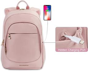 img 2 attached to 🎒 Light Flight Women's Backpack for Travel and School - 15.6 inch Laptop Bag for Work and College (Pink)