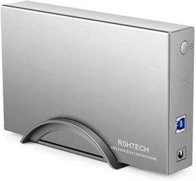 img 4 attached to 💽 RSHTECH USB 3.0 to SATA Aluminum External Hard Drive Enclosure - Supports up to 16TB Drives, UASP and SSD Compatibility (RSH-339)