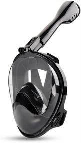 img 4 attached to DEKINMAX Full Face Snorkel Mask: Detachable Camera Mount, Safe Breathing, Dry Top System - 180° Panoramic Sea View, Anti-Fog, Anti-Leak Dive Mask