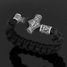 img 2 attached to 📿 GuoShuang Camo Paracord Bracelet with Vegvisir Design - Stylish Boys' Jewelry at Bracelets!