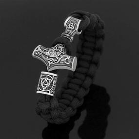 img 3 attached to 📿 GuoShuang Camo Paracord Bracelet with Vegvisir Design - Stylish Boys' Jewelry at Bracelets!