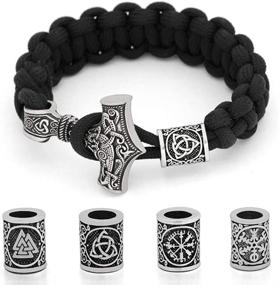 img 4 attached to 📿 GuoShuang Camo Paracord Bracelet with Vegvisir Design - Stylish Boys' Jewelry at Bracelets!