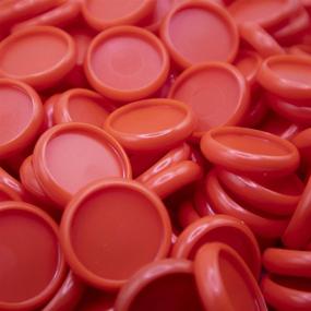 img 1 attached to 🔴 1-Inch/24mm Red Plastic Discs for Hidden Gem Discbound Notebooks - Pack of 11