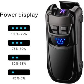 img 3 attached to 🦅 Black Eagle Dual Arc Lighter - USB Rechargeable Plasma Lighter for Cigar Candle Cigarette with Windproof Flameless Electronic Design