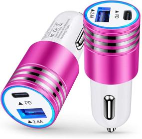 img 4 attached to USB C Fast Car Charger Car Electronics & Accessories