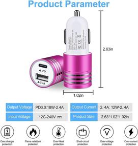 img 1 attached to USB C Fast Car Charger Car Electronics & Accessories