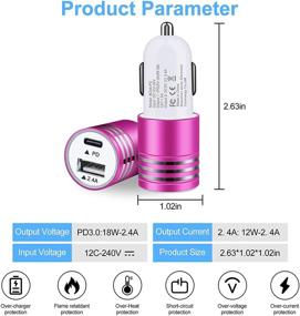 img 1 attached to Автомобильное зарядное устройство USB C Fast Car Charger Car Electronics & Accessories