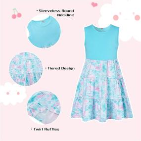 img 1 attached to 👗 Lovekider Girls Summer Casual Swing Sundress - Cute Sleeveless Tiered Princess Midi Dresses for Kids 2-8T