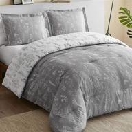 bedsure comforter printed reversible botanical logo