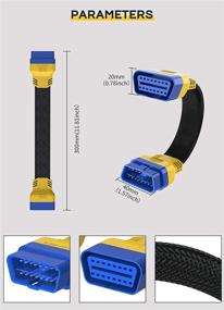 img 3 attached to Улучшите автомобильную диагностику OBD с помощью 🔌 автокабеля OBDII 16 Pin Extension (30CM) от AUTOOL