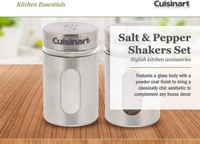 img 3 attached to 🧂 Cuisinart Salt and Pepper Shakers Set, 2.8 oz - Easy-fill Glass Shakers with Viewing Window - Ideal for Storing Salt, Pepper, Spices & Seasonings - Stainless Steel