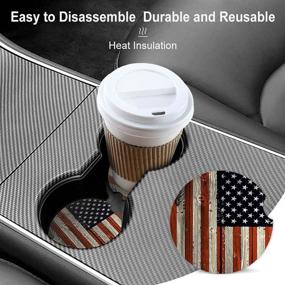 img 1 attached to Absorbent Coasters American Cupholder Accessories