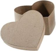 durable darice paper mache box heart 6-pack, 4-1/2 🎁 x 4-1/2 x 2 inch: perfect for crafts and decor logo