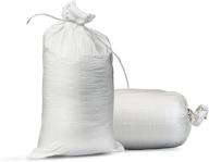 🌊 10-pack empty white sandbags with ties - 14"x26" woven polypropylene sandbags for flood protection and flooding logo
