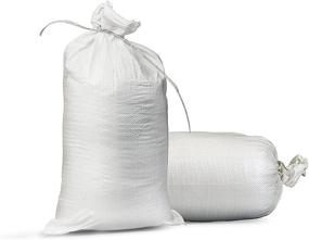 img 4 attached to 🌊 10-Pack Empty White Sandbags with Ties - 14"x26" Woven Polypropylene Sandbags for Flood Protection and Flooding