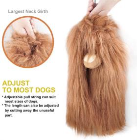 img 1 attached to 🦁 Refial Dog Lion Mane: Wig Costumes with Ears & Tail for Holiday Photoshoots - Perfect for Medium to Large Sized Dogs