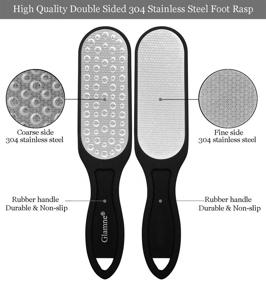 img 2 attached to 👣 Glamne Professional Colossal Foot File and Double-Sided Foot Rasp Callus Remover Foot Care Beauty Tool Duo for Optimal Results - Set of 2