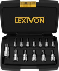 img 4 attached to 🔧 LEXIVON Tamper-Proof Torx Bit Socket Set, High-Quality S2 Alloy Steel, 13-Piece Security Star T8 - T60 Set, Improved Storage Case (LX-146)