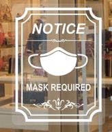 transparent face mask window decals (2 pcs) logo