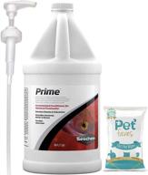 🐟 seachem prime 4l with dispenser pump - ultimate fresh and saltwater conditioner + bonus 10ct pet wipes logo