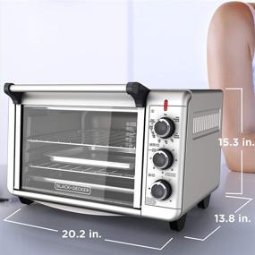 img 1 attached to 🔥 BLACK+DECKER TO3000G Silver 6-Slice Convection Countertop Toaster Oven: Efficient Cooking Solution