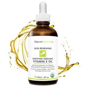 img 2 attached to Organic Vitamin E Oil - Large 4oz Bottle | Visibly Reduces Scars, Stretch Marks, Dark Spots & Wrinkles for Youthful & Hydrated Skin | Face & Body Moisturizer