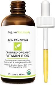 img 3 attached to Organic Vitamin E Oil - Large 4oz Bottle | Visibly Reduces Scars, Stretch Marks, Dark Spots & Wrinkles for Youthful & Hydrated Skin | Face & Body Moisturizer