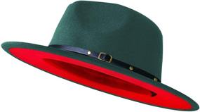 img 4 attached to 🧢 Stylish XINBONG Patchwork Fedora: Trendy Leather Boys' Accessories for a Casual Look