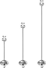 img 2 attached to 🔢 Set of 6 New Star Foodservice Table Number Holder with Heavy Casting Base, Constructed with Stainless Steel, 12-Inch