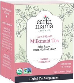 img 2 attached to 🍼 Органический чай Earth Mama Milkmaid для стимулирования производства грудного молока и лактации, травяное пищевое добавление для грудного вскармливания, трава фенхеля, 16 штук